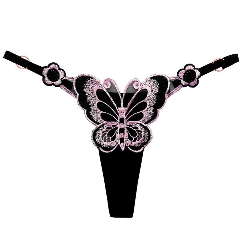 Butterfly T Pants For Weight 40-75kgs Women Lace Open Crotch G-string Thong Lace Women Sexy Lingerie Shop%