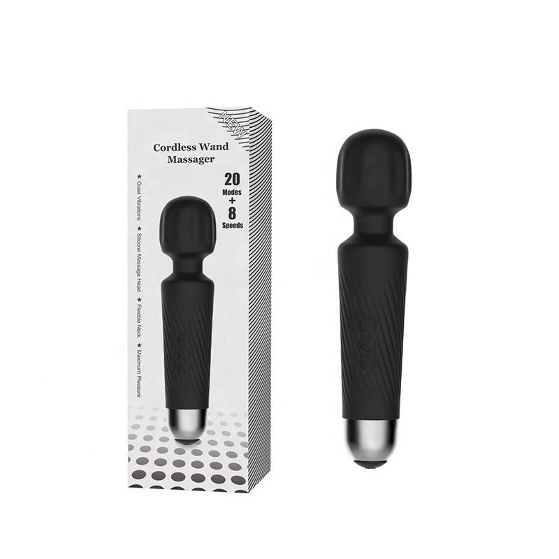 20 Modes Vibrating Tools Personal Body Massager Wand Vibrating Interchangeable G Spot Clitoris Massage Dildo Vibrator Sex Toys