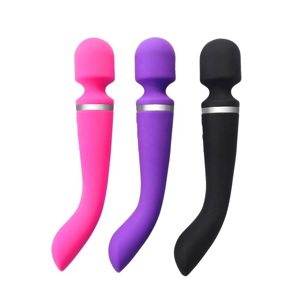 Dual Vibrator Customized Color Silicone Magic Wireless Wand Massager Vibrator Sex Toys For Women
