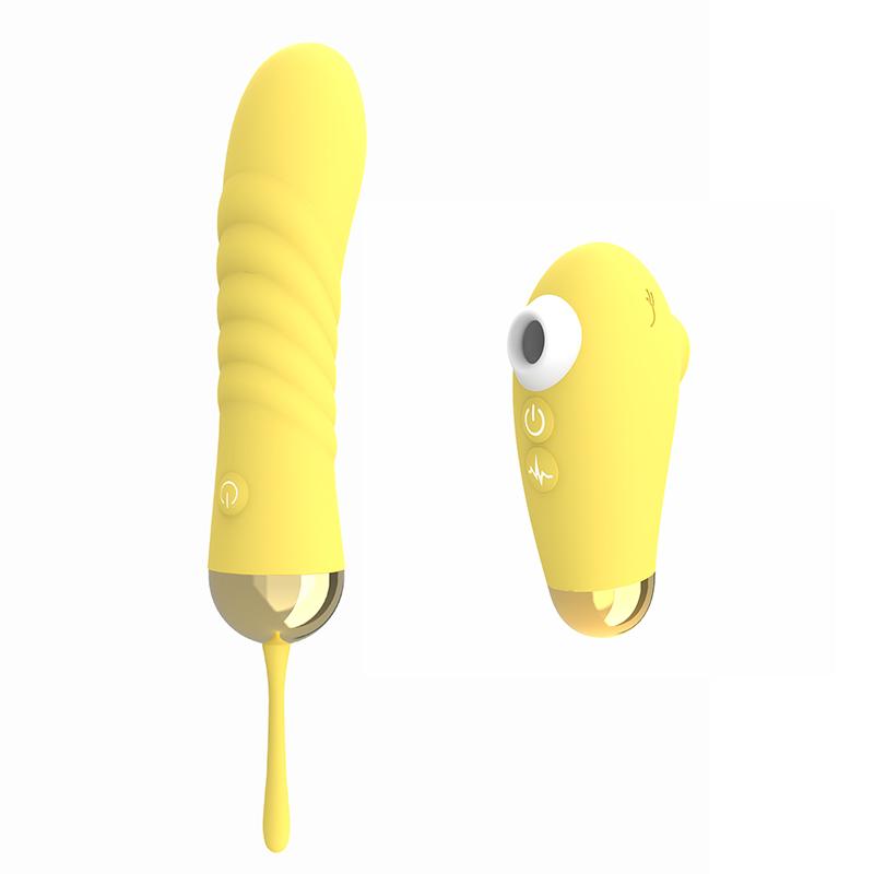 2 In 1 G Point Clitoris Sucking Vibrator Wand Wireless Remote Control Sex Toy For Women