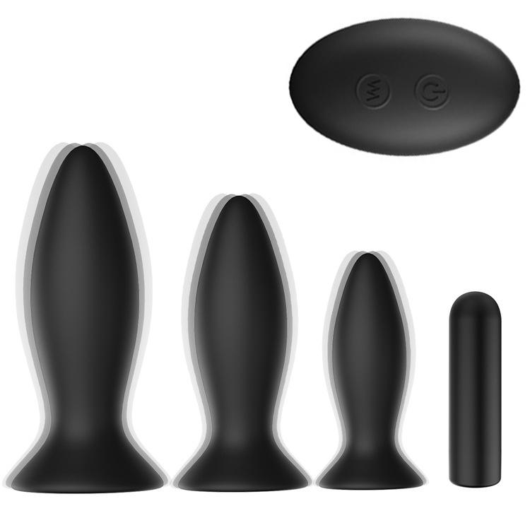 Remote Control 3+1 Set Anal Butt Plug Prostata Massager Prostate Anal Bullet Vibrator Sex Toys For Men Masturbating