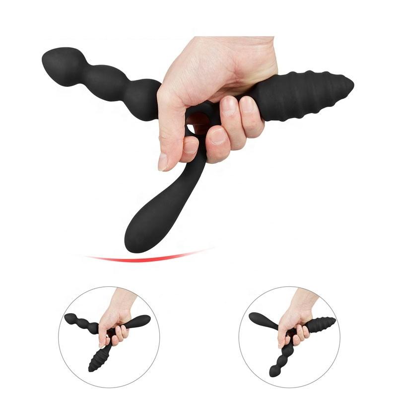 Silicone Thong Mens Underwear With G String Trainer Triple Butt Anal Plug