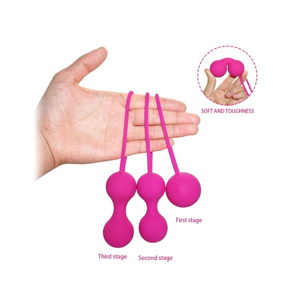 3pcs 1 Set 3 Stage Silicone Kegel Exercise Weights To Tight Vagina