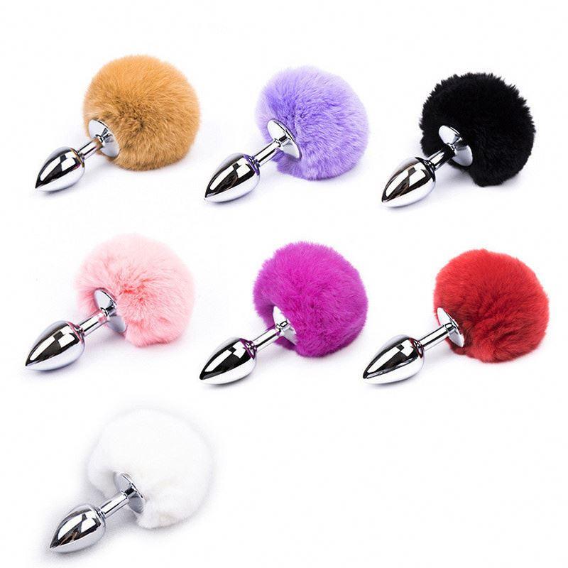 Sexy Anal Plug Bunny Tail Stainless Steel And Metal Butt Plugs Sex Toys For Woman Men Gay Anus Stimulator