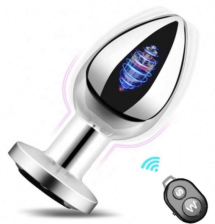 Remote Control Butt Plug Male Anal Plug Steel Mental Vibrating Anal Plug Sex Toys For Woman And Men Prostate Massage Anal Play