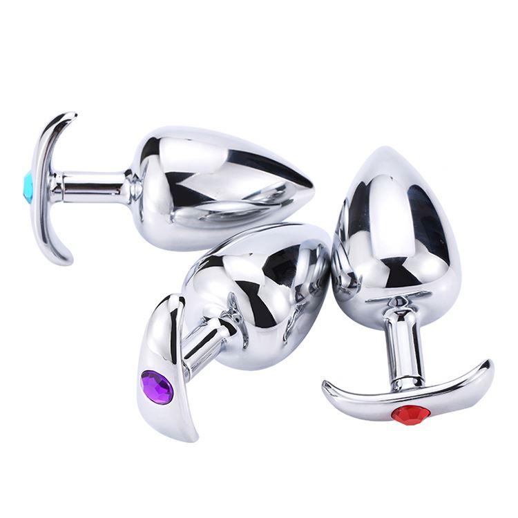 Metal Jewelry Anal Plug 3 Size Steel Butt Plug For Women Men Sex Anal Toys Stainless Anus Butt Plug Adult Toys