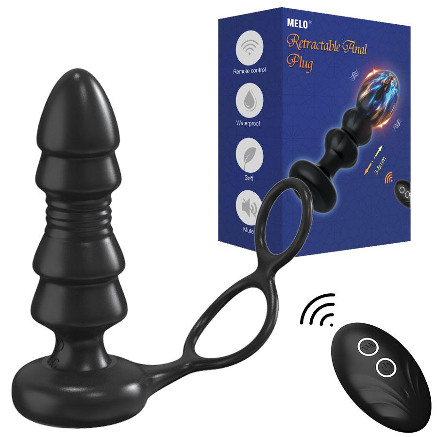Powerful Vibrating Prostate Massager Vibrator Anal Plug With Cock Ring Butt Plug Sex Toys For Men Gay Anal Vibrator