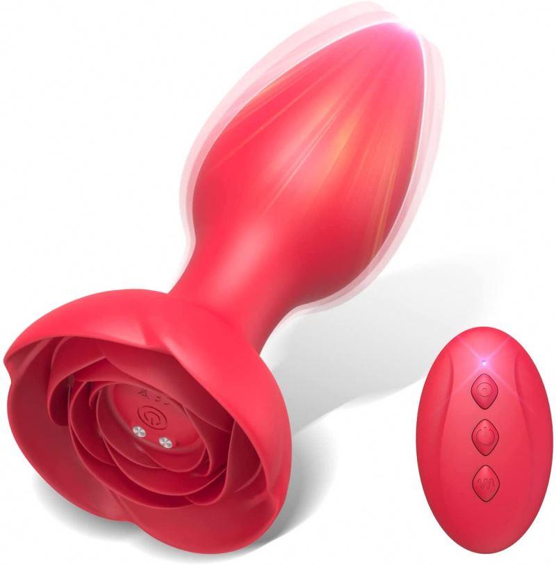 Remote Control Anal Plug Vibrator Butt Plug Rose Vibrator Sex Toys For Woman And Men Sex Product Anal Play