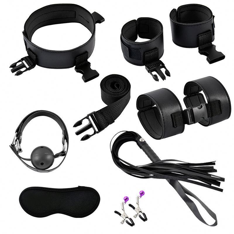 8pcs/set Bdsm Bondage Sex Toy For Women Fetish Tool Sm Cosplay Fantasy Plush Adjustable Restrain Kit Couple Sex Game Toy Kit%