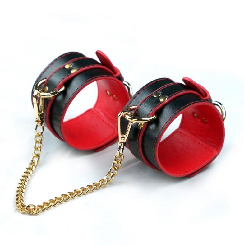 Adjustable Sm Bondage Handcuffs Roleplay Game Pu Leather Handdcuff Ankle Cuff Adult Sex Toys For Couple