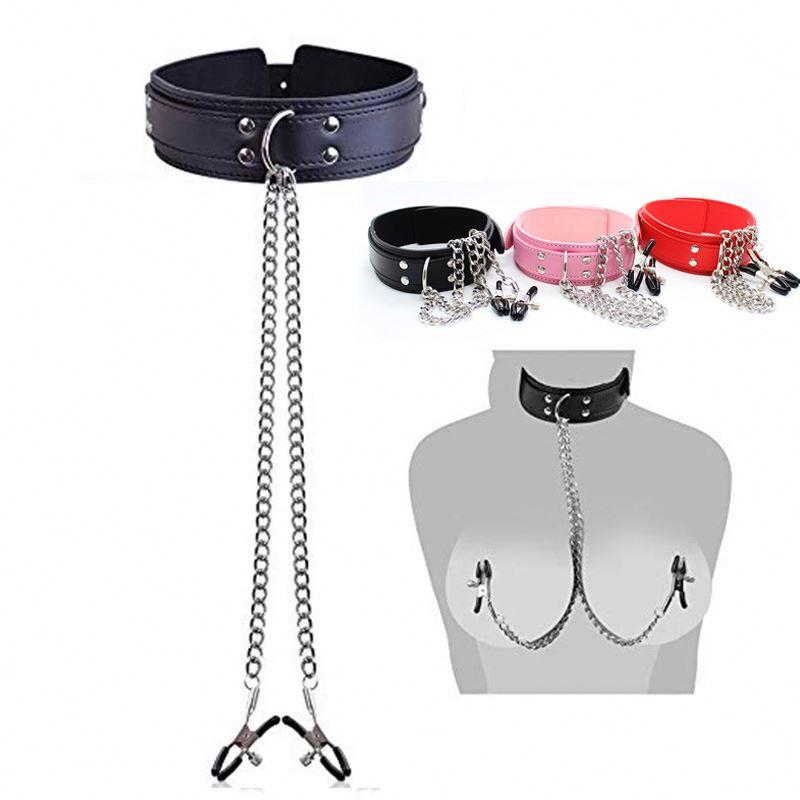 Bdsm Bondage Restraints Neck Chain Sex Collar Leash Flirting Slave Dog Collar Adult Sex Toys For Couple Sex Game