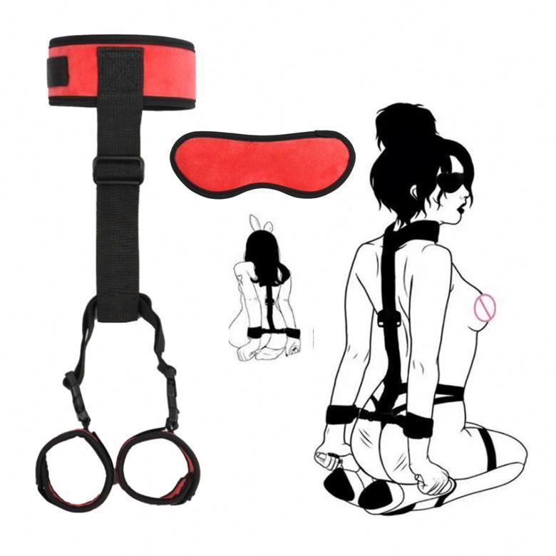 Bdsm Restraint Set Sm Bondage Gear Back Handcuffs Neck Restraint Roleplay Sex Game Sex Toys For Couple