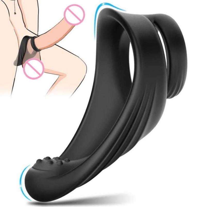 Male Penis Ring Vibrating Cock Ring For Men Anus Stimulator Prostate Massager Adult Sex Toys For Men
