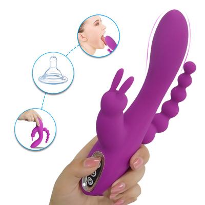 Consoladores Para Mujer Wholesale Rechargeable Double-headed Silicone Massage Vibrator For Female
