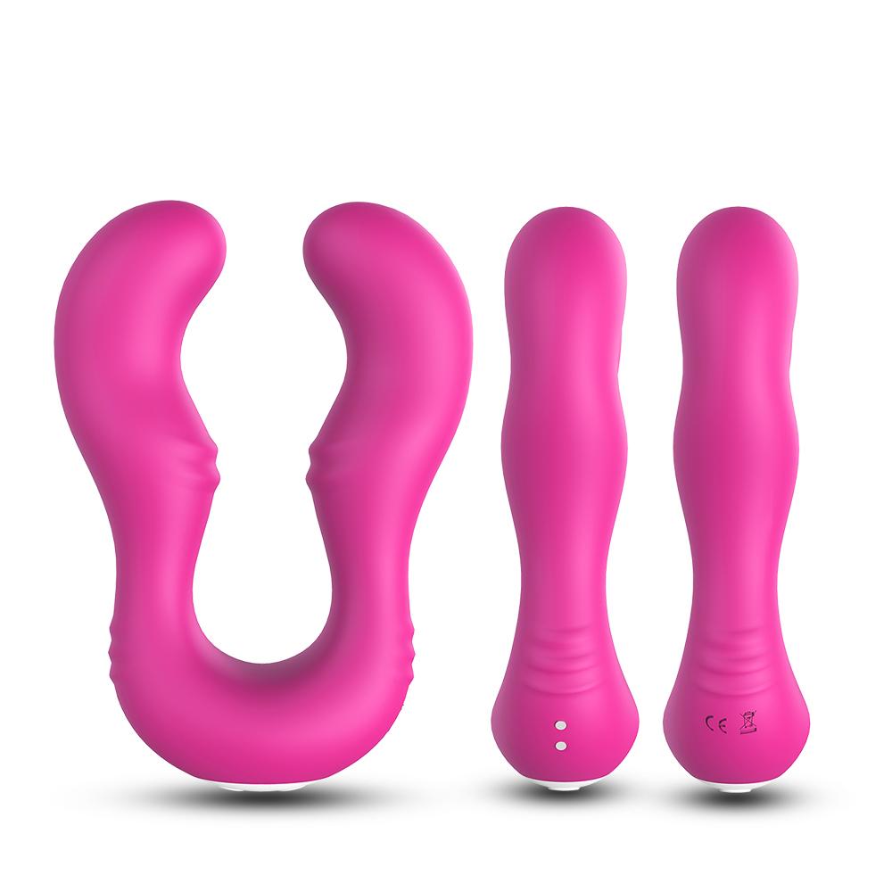 Lesbian Resonator Double-head Vibrator Remote Control Waterproof Magnetic Charging Women Vibrator Adult Sex Toys
