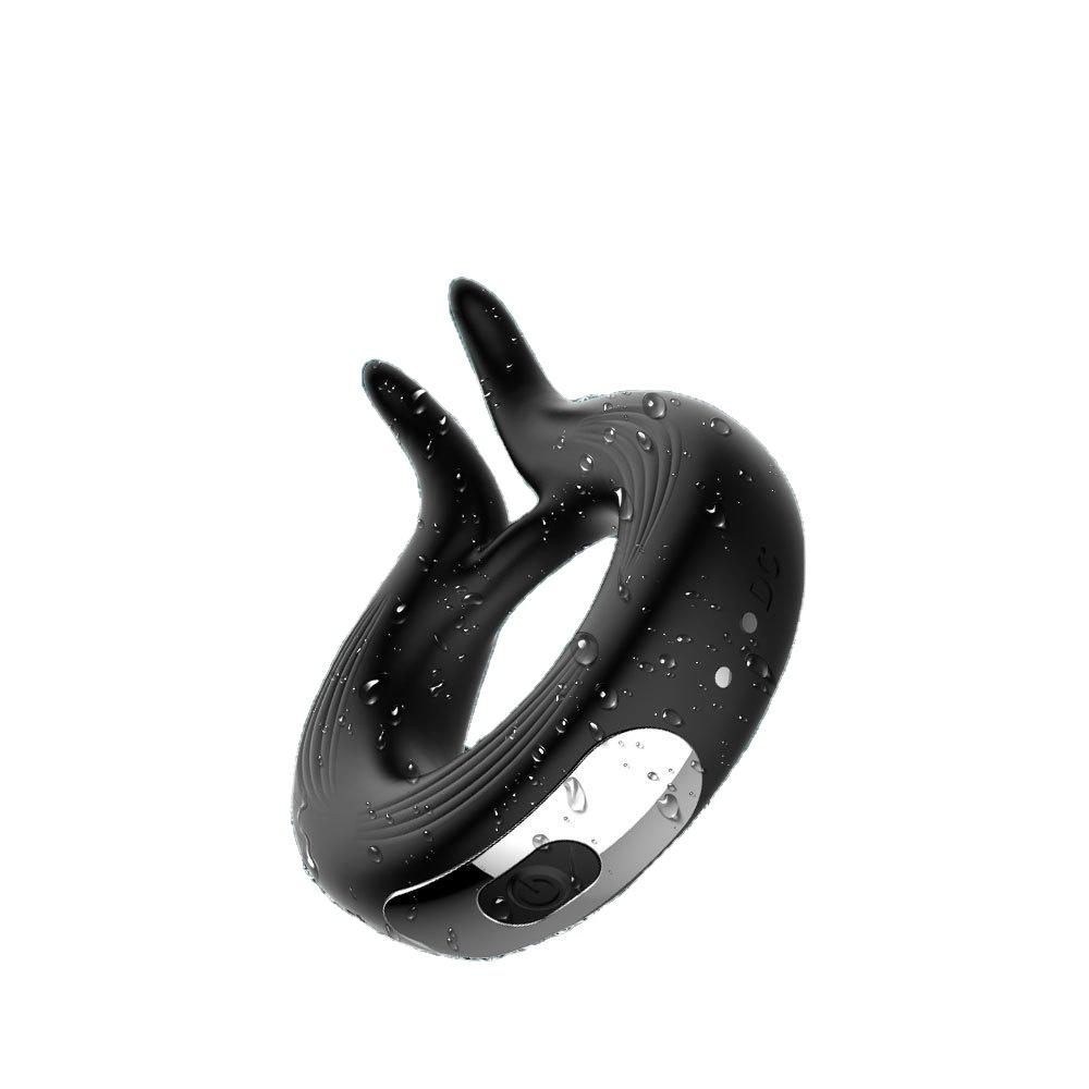 Rechargeable Silicone Vibrating Open Lock Essence Ring Delay Male Masturbation Device