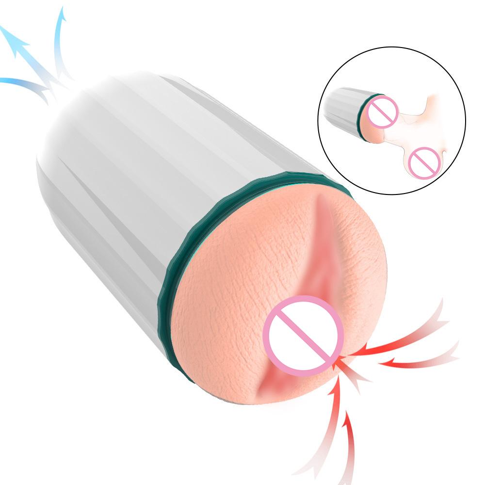 Hot Sale Men's Self-priming Breather Valve Airplane Bottle Simulation Labia Spiral Channel Masturbation Device Airplane Cup
