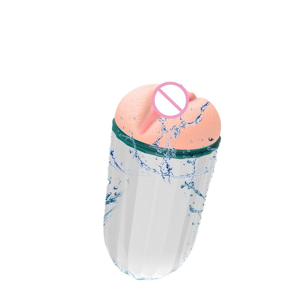 New Self-priming Breathing Valve Aircraft Cup Simulation Labia Spiral Passage Masturbator Aircraft Cup Men's Adult Products