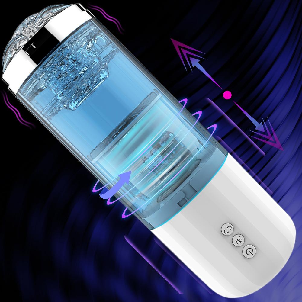 Automatic Telescopic Rotating Masturbation Cup Massage Manual Masturbation Vibrator Masturbation Suckers For Men Sex Toys