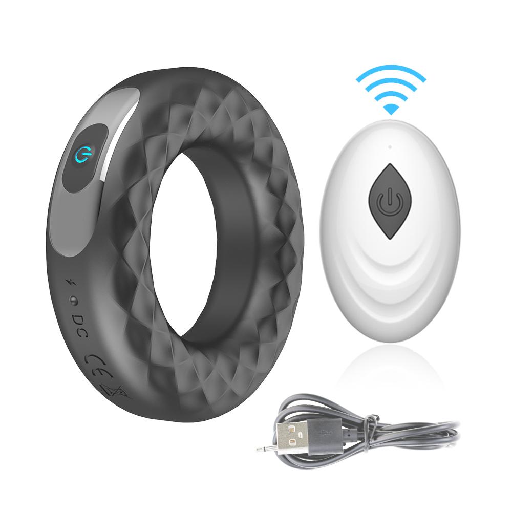 Silicone Waterproof Rechargeable Wireless Remote Control Vibrator Sex Toy For Male Or Couples Men Vibrating Cock Ring Adult