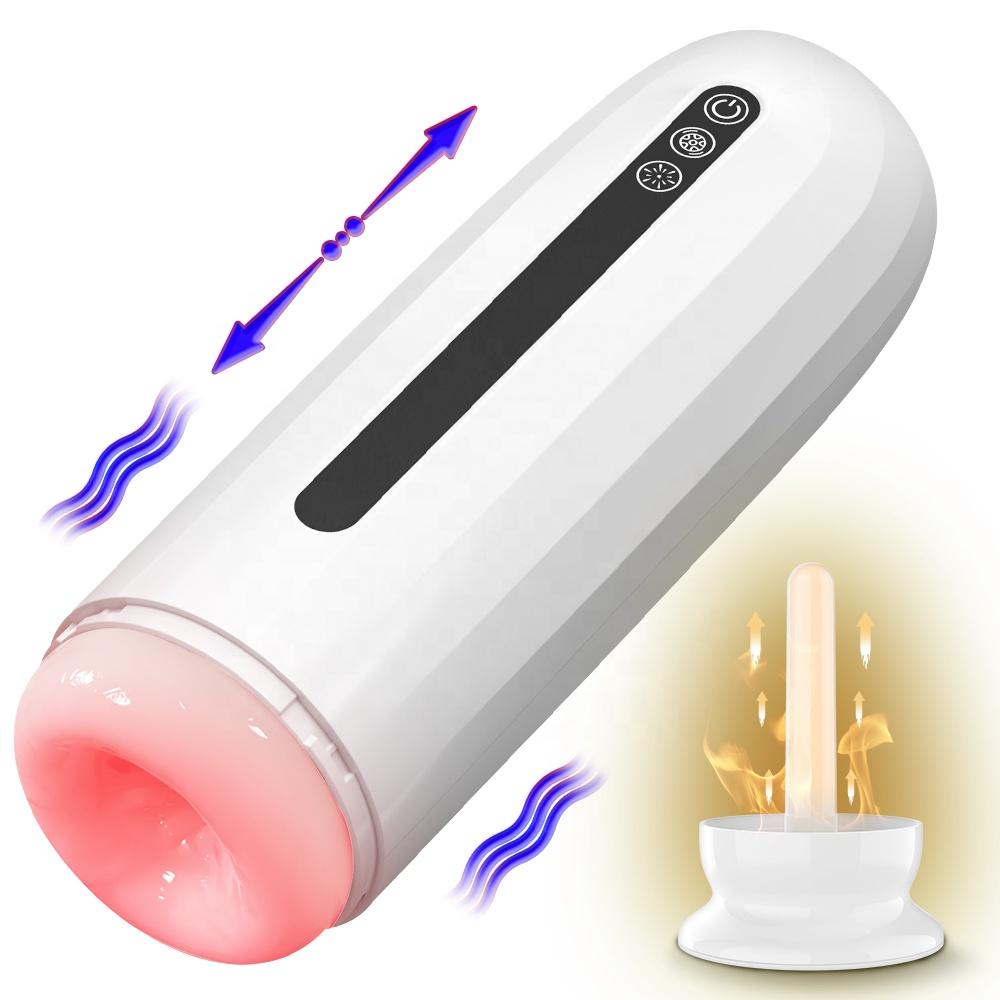 Bluetooth Heating Vibrating Sound Male Masturbator Automatic Retractable Aircraft Cup Sax Toys For Men