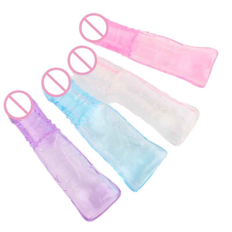 Adult Sex Toy Wholesale Lengthen 7cm Thick Crystal Set Wolf Tooth Cock Ring Masturbator For Men