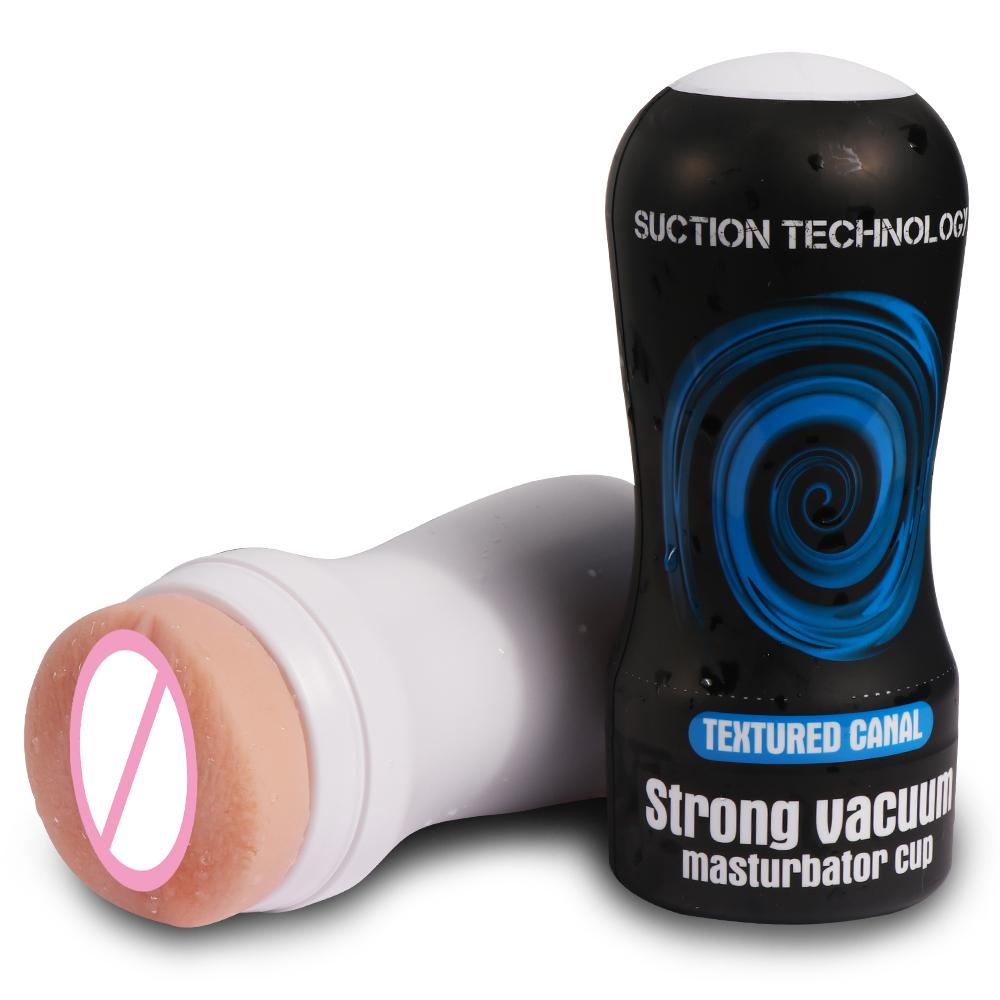 Men&#39;s Black Hands-free Masturbation Cup Manual Jet Cup Male Masturbation Device