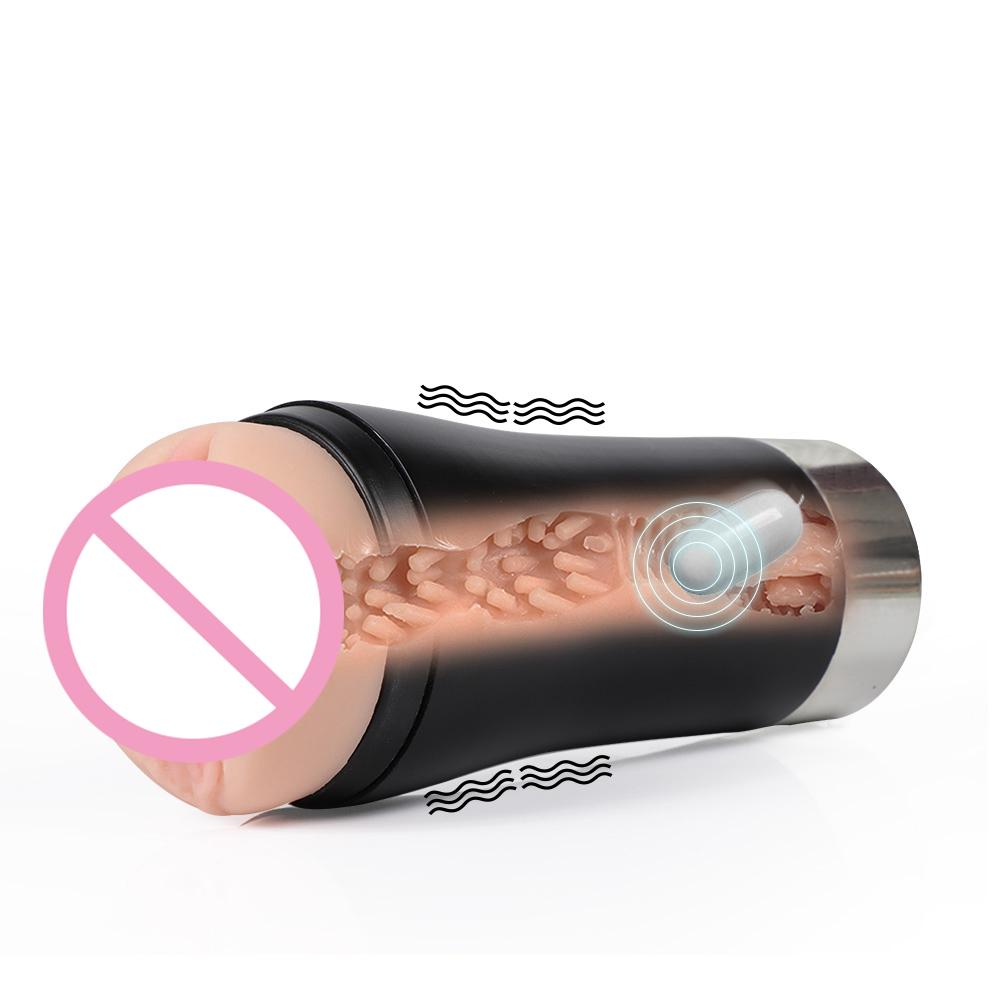 Ten-frequency Vibration Live Pronunciation Usb Rechargeable Aircraft Cup Middle-aged Boys Sex Masturbation Device