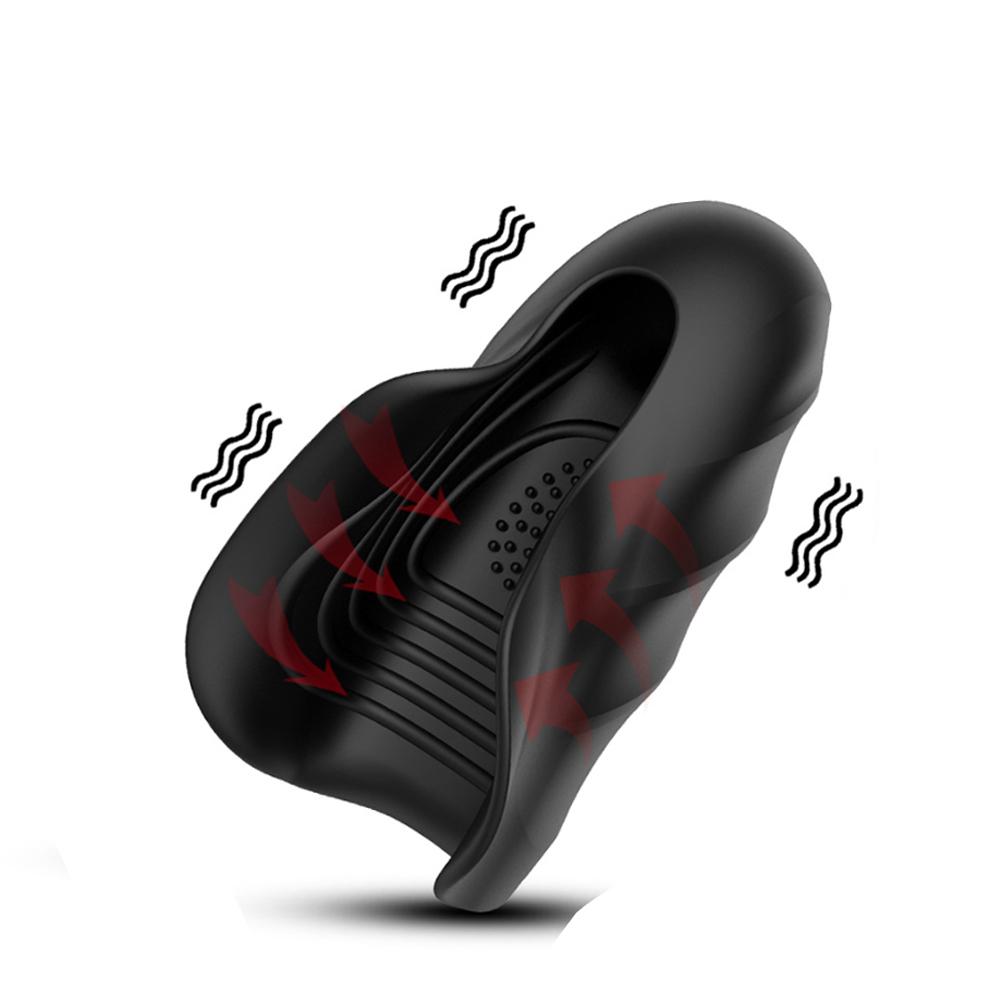 Men&#39;s Airplane Cup Masturbation Instructor 10 Frequency Vibration Massage Soft Rubber Penis Exerciser Sex Toy For Men