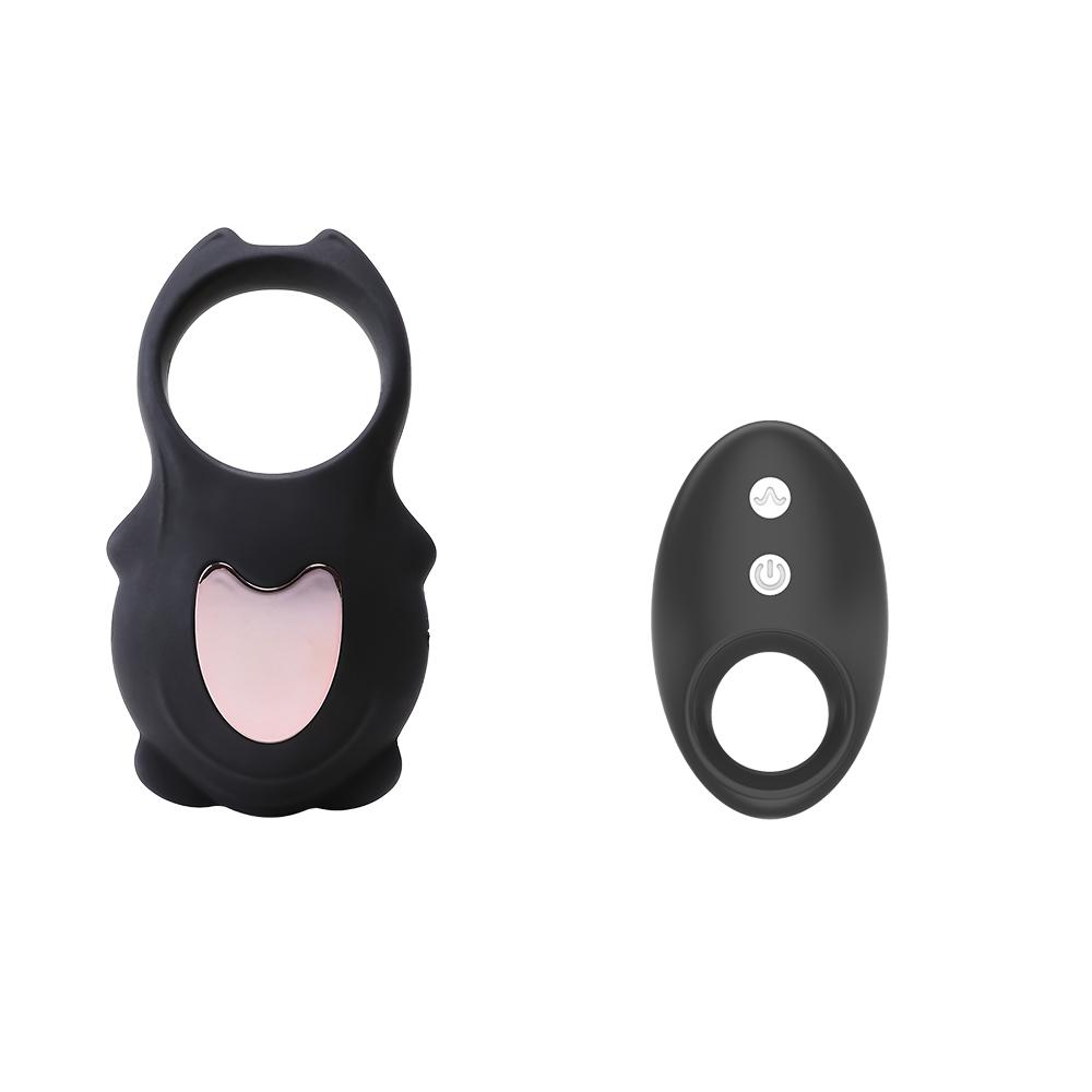 Men's Silicone Time Delay Lock Fine Ring Vibration Ring Penis Charging Multi-frequency Unisex
