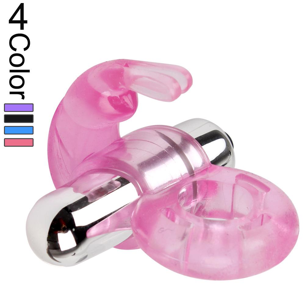 Rabbit Cock Ring For Men Silicone Adult Vibrator Sex Toy Adult Sex Toy Wholesale