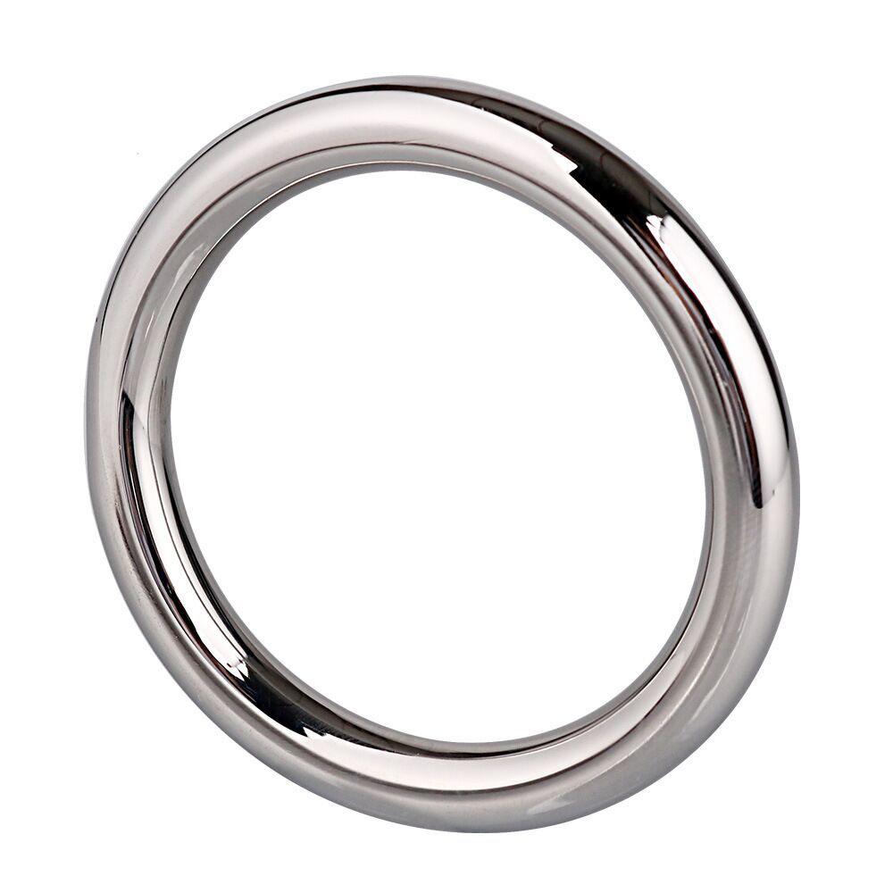 6mm Cocking Glans Penis Weighted Cock Ring Stainless Steel Glans Metal New Round Bar 40/45/50mm