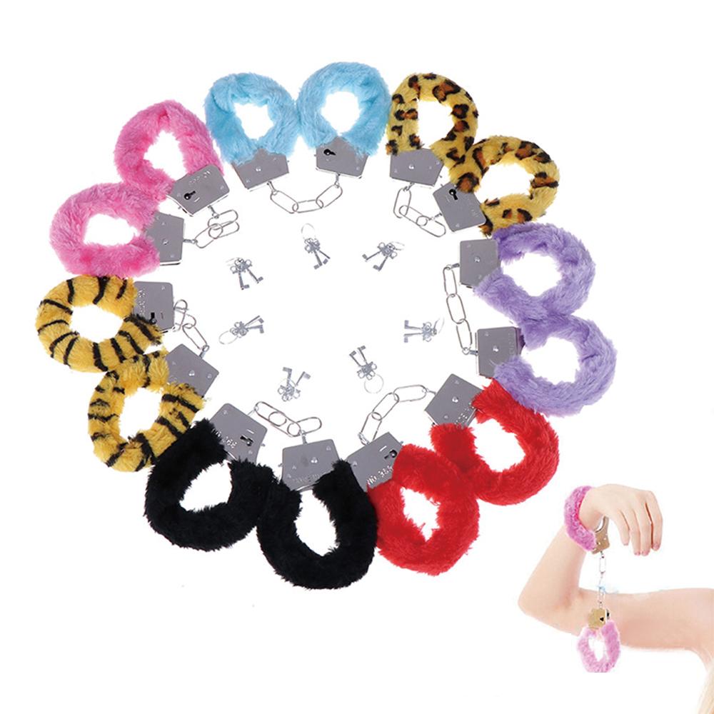 Adult Sex Toys 50g Metal Plush Bdsm Slave Sex Handcuffs For Woman Couples Games