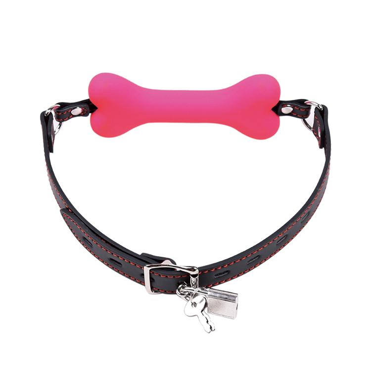 Sex Toy Silicone Dog Bone Mouth Plug Sm Mouth Gag Soft Mouth Ball Gag For Couple
