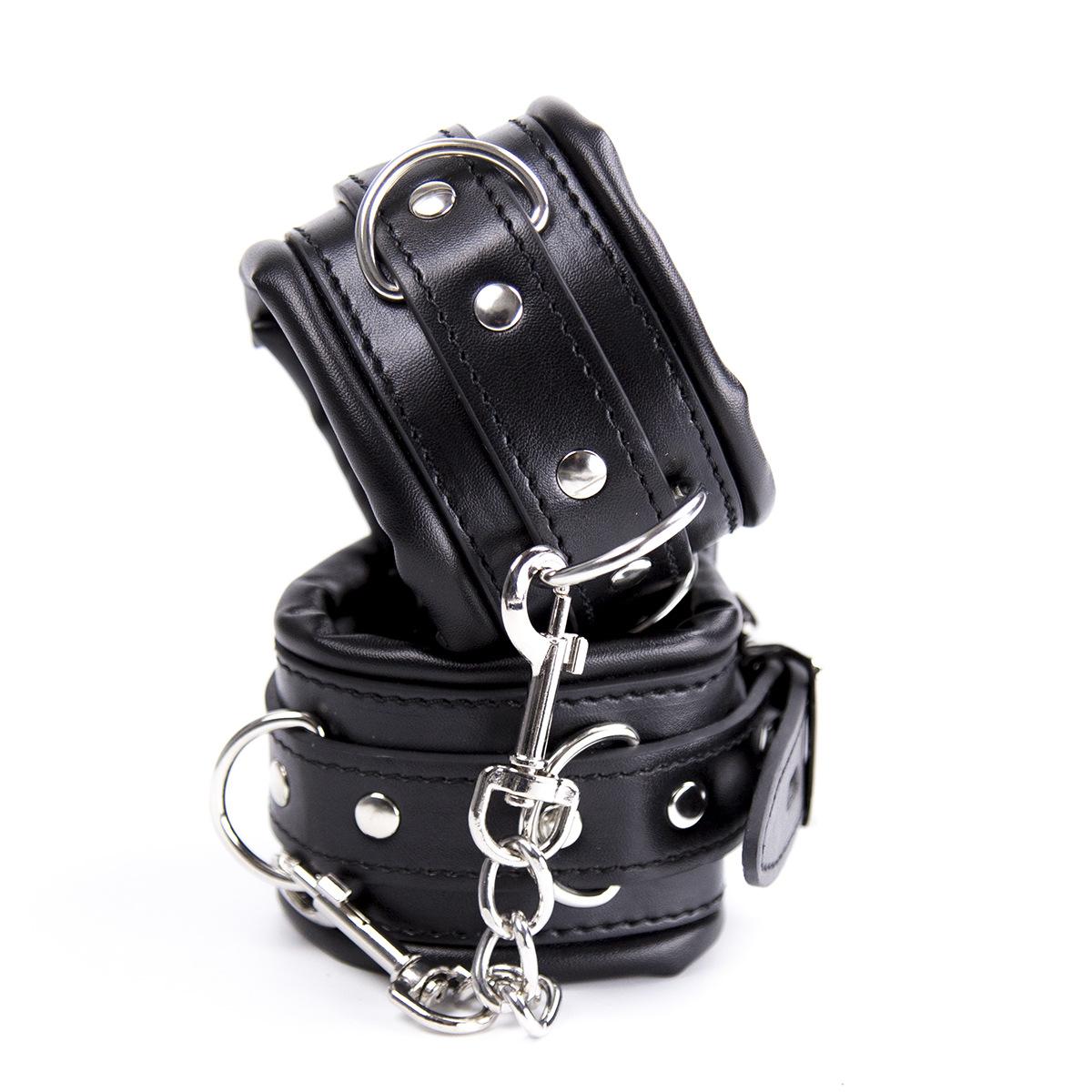 Sexy Adjustable Leather Handcuffs Slave Fetish Roleplay Bdsm Bondage Sex Toys Handcuffs For Couples