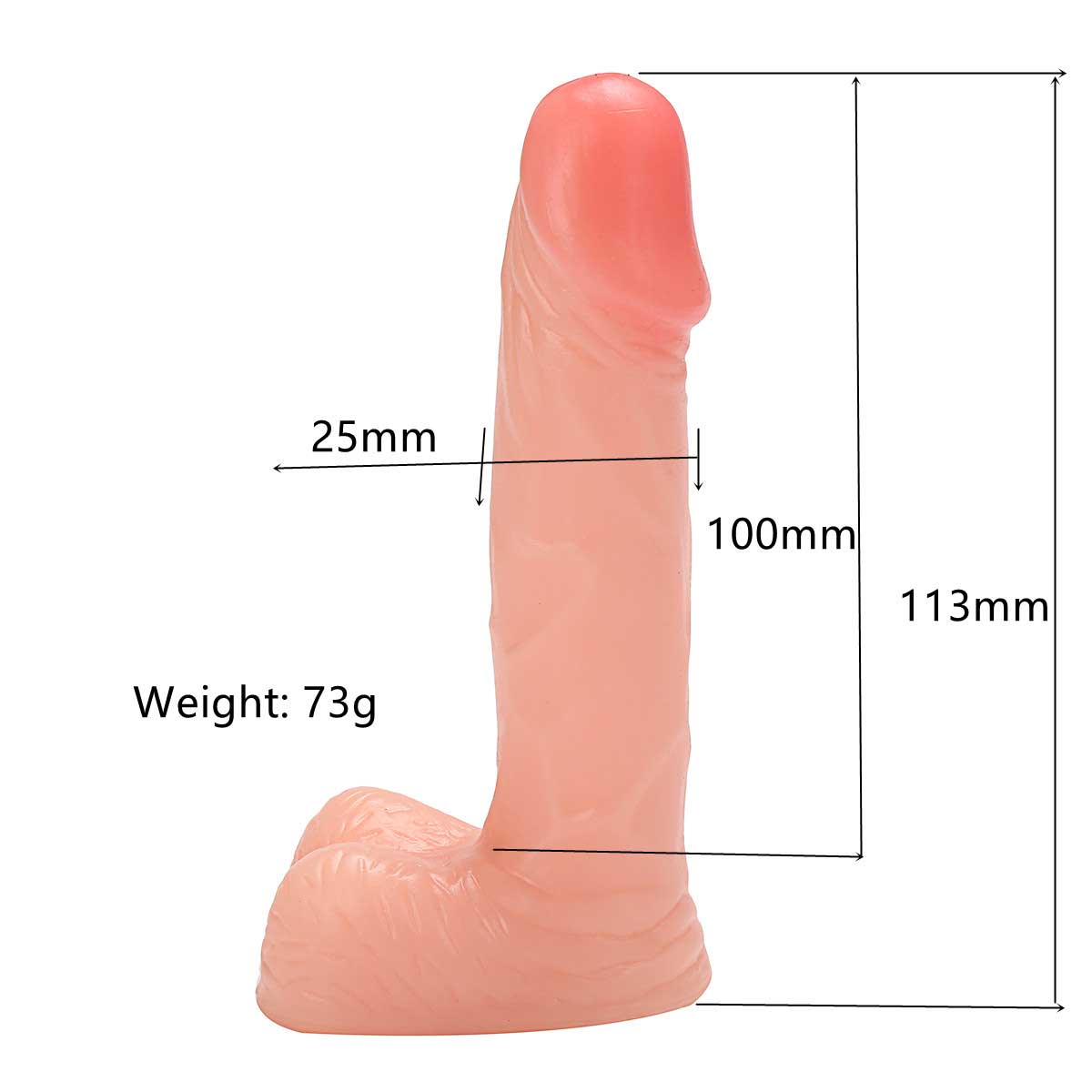 4.5 inches realistic PVC Dildo