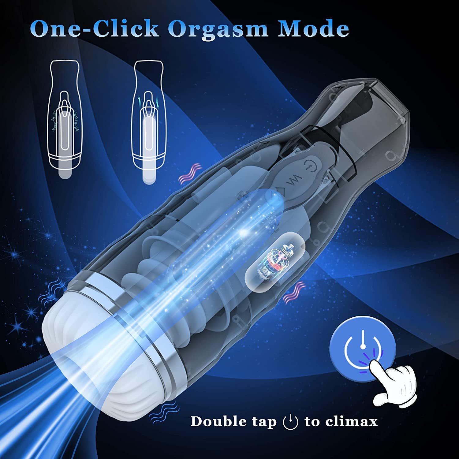 5-frequency telescopic vibration one click pulse aircraft cup