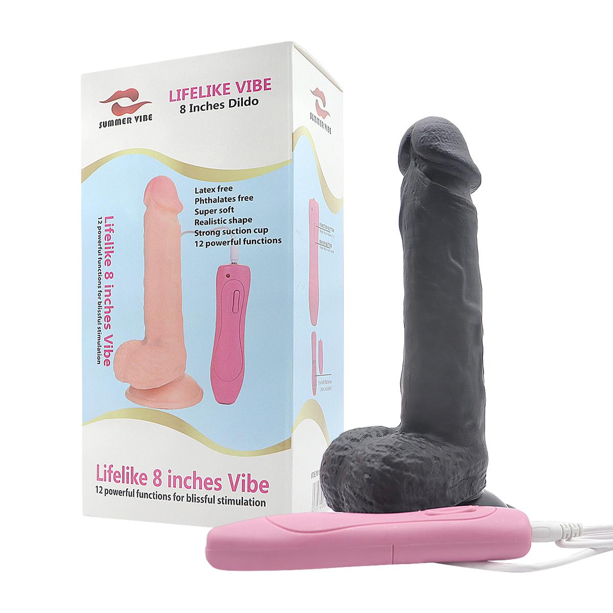 Electric swinging 8 inches realistic dildo With suction cups hl091