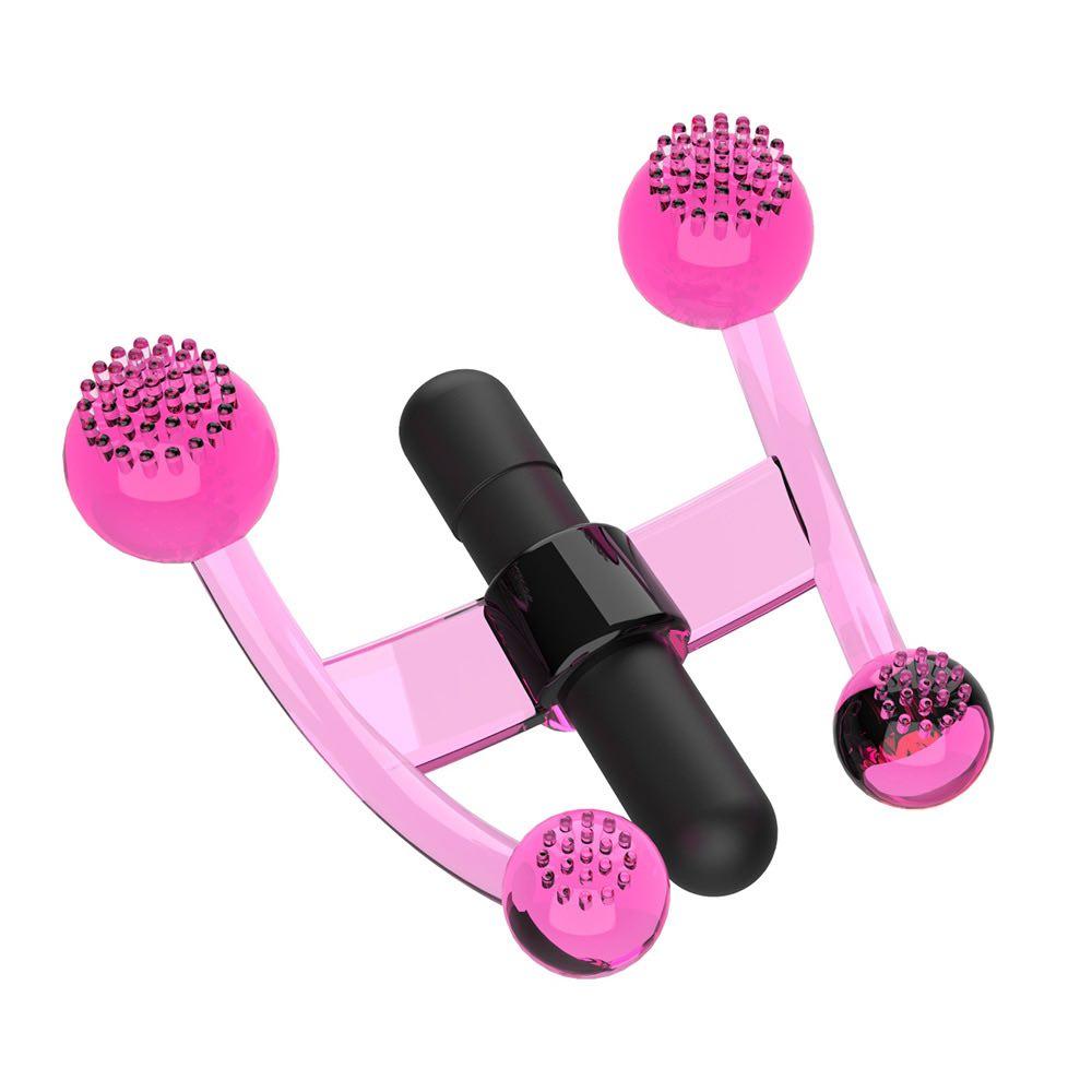 Four head floating nipple vibration massager