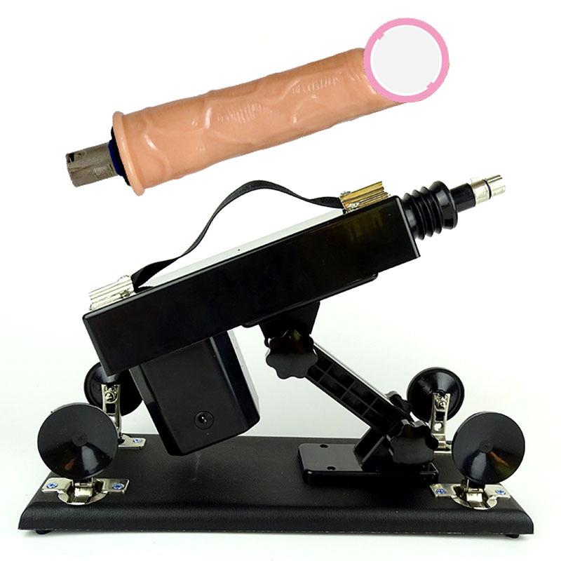 Fully automatic telescopic and plug-in female sex Fuck machine - black