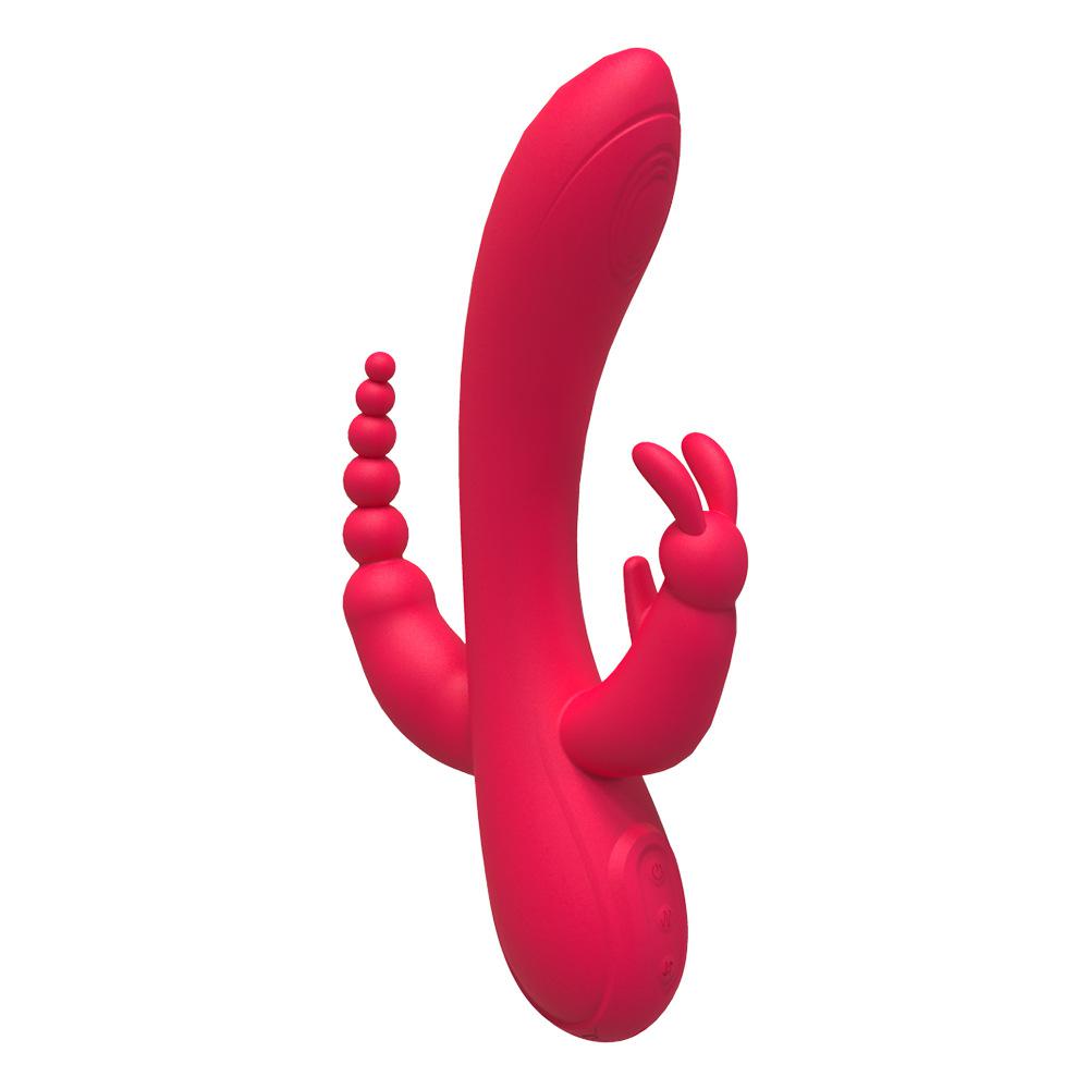 Rabbit silicone female trident vibrator 12 frequency USB charging