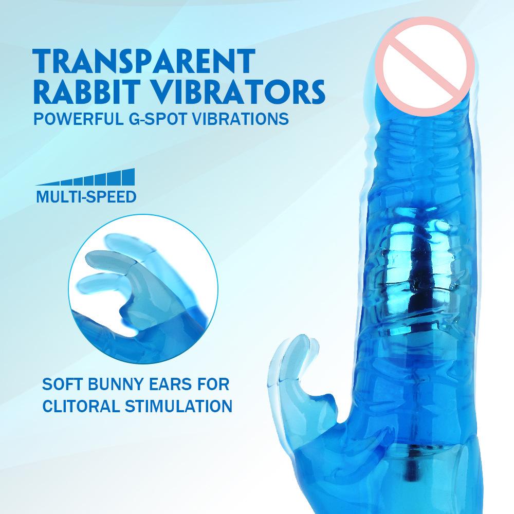 Rabbit Single Shock Female Masturbation Transparent Vibrating Rod