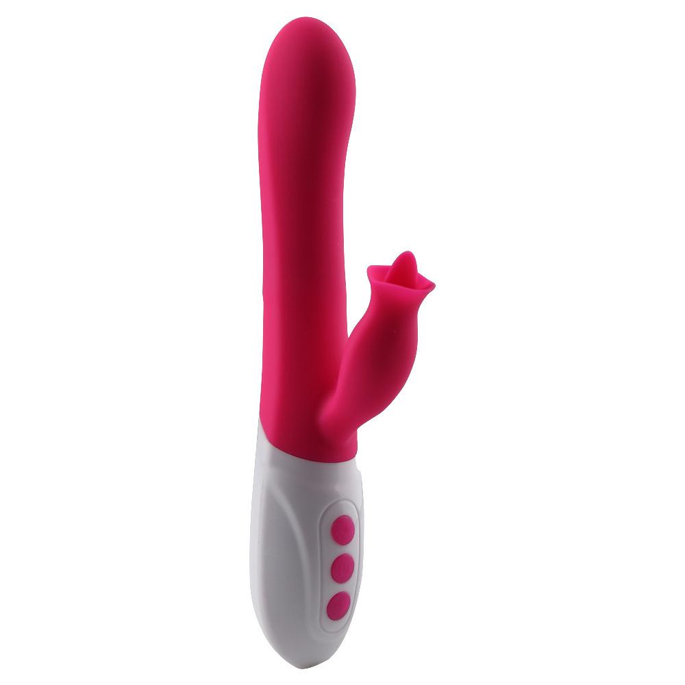 Rabbit vibration shaking silicone rod+tongue licking