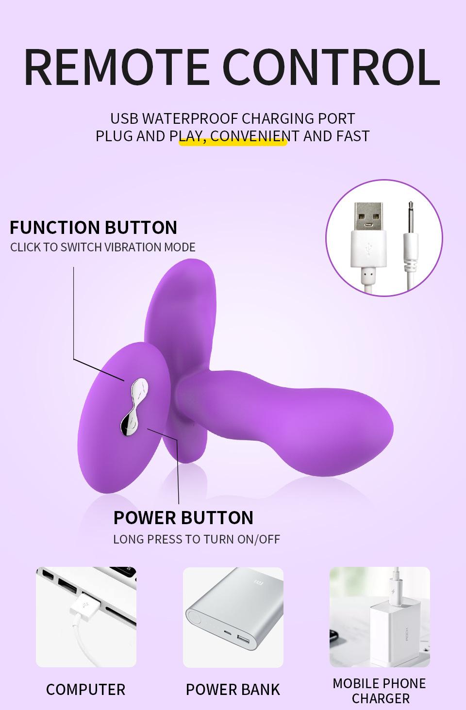 Remote controlled prostate anal massage vibrator