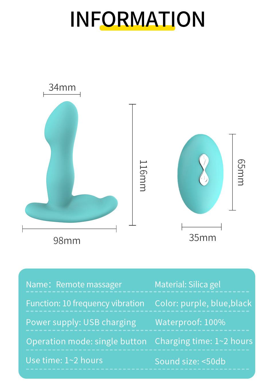 Remote controlled prostate anal massage vibrator