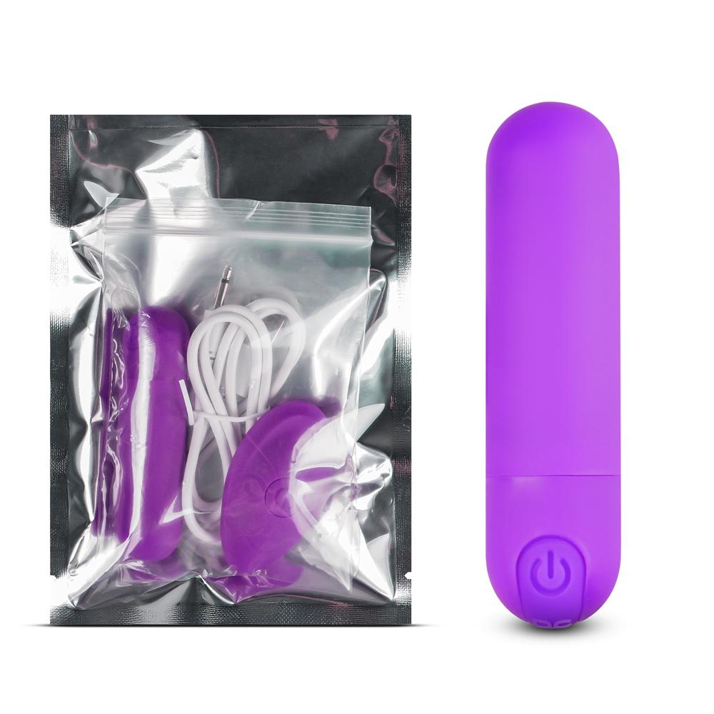 10 Speeds Rechargeable Remote Control Purple Color Vibrating Bullet