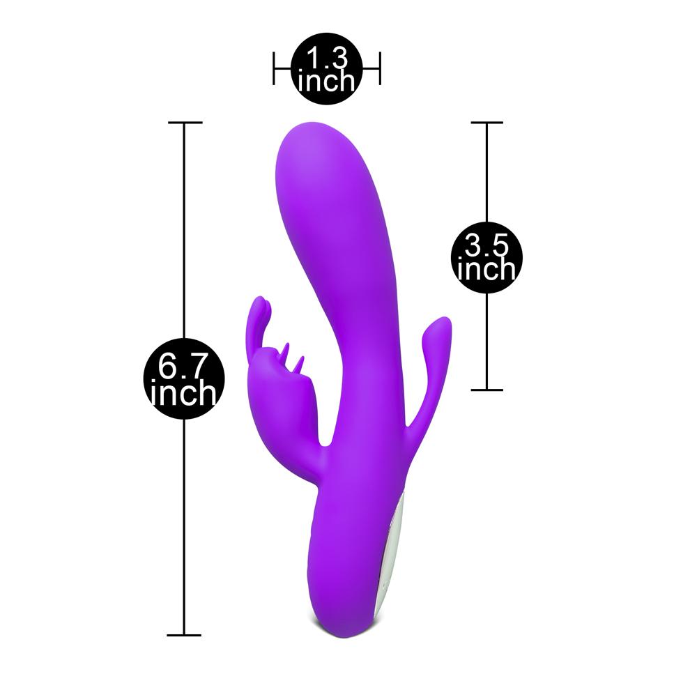12-Speed Purple Color Silicone Rabbit Vibrator Type II