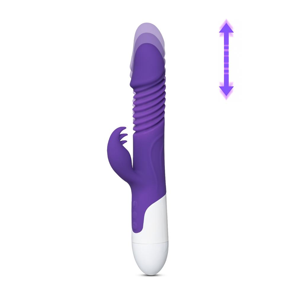 12-Speed Purple Color Silicone Thrusting Vibrator with Heating Function ( Type I )