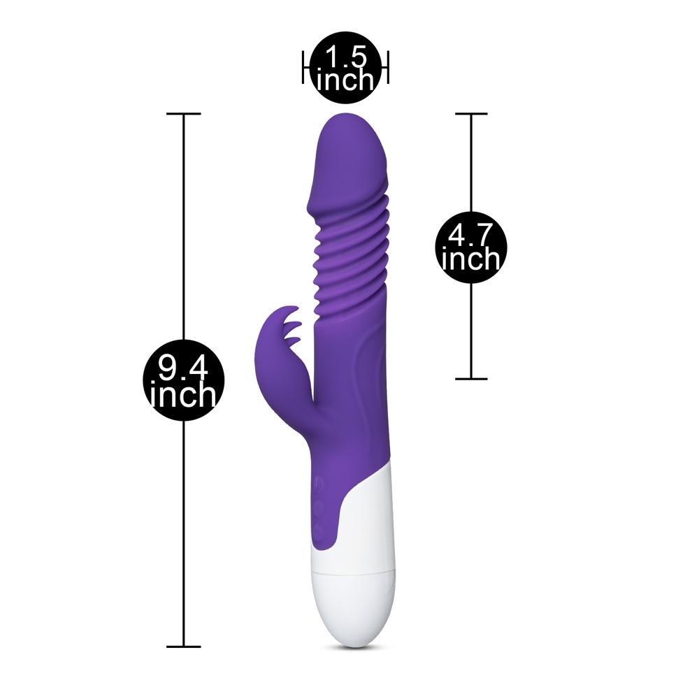 12-Speed Purple Color Silicone Thrusting Vibrator with Heating Function ( Type I )