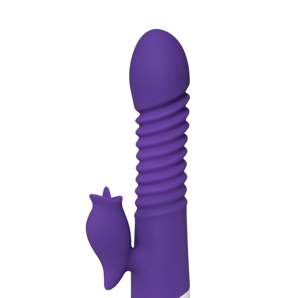 12-Speed Purple Color Silicone Thrusting Vibrator with Heating Function ( Type II )